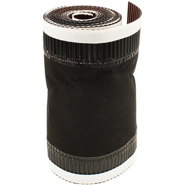 КОНЬКОВАЯ ЛЕНТА АЛЮМИНИЕВАЯ GEO-VENT 310мм ПОД КОНЬКОВОЙ ДВЕРЬЮ КОРИЧНЕВАЯ 5м RAL 8017 DR