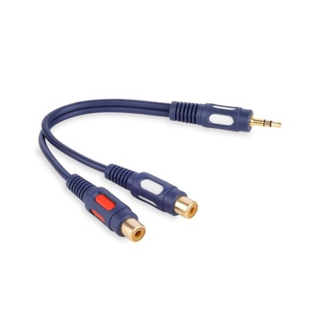 Adapter Jack 3,5 mm stereo wtyk - 2x RCA VITALCO