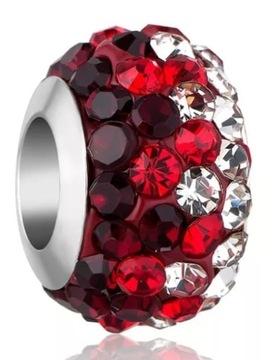 MD charms czerwone kamienie RED czerwień | S925