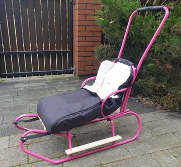 ЭВО САНКИ + ПУШЕР + ТЕПЛЫЙ СПАЛЬНИК + ПОДНОЖКИ