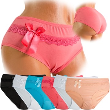 6 x FIGI BAMBUSOWE wysoki stan MAJTKI KORONKA L-XL