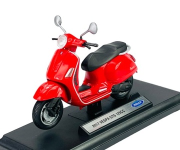 WELLY 2017 VESPA GTS 125CC 1:18 METALOWY NOWY MODEL SKUTER MOTOCYKL