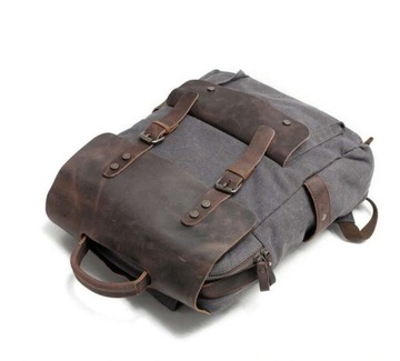 Рюкзак для ноутбука 15.6 винтажный коричневый кожаный