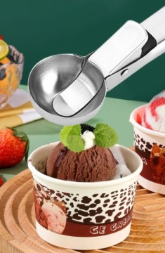 ЛОЖКА ДЛЯ МОРОЖЕНОГО, КАРТОФЕЛЯ, РИСА, БОЛЬШАЯ СТАЛЬНАЯ РУЧКА-РУЧКА