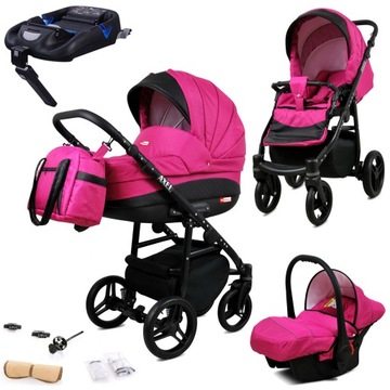 Wózek 4w1 dziecięcy BabyLux AXEL ALU + baza ISOFIX