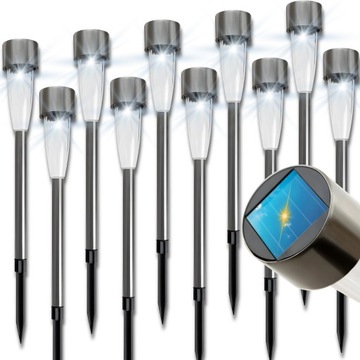 Lampy SOLARNE OGRODOWE lampa solarna wbijana ogrodowa LED do ogrodu ozdoba