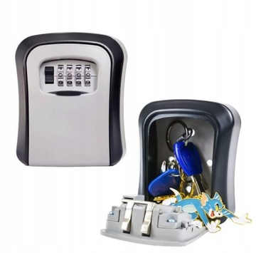 МЕТАЛЛИЧЕСКИЙ СЕЙФ ДЛЯ КЛЮЧЕЙ, ПРОЧНАЯ КАССЕТА С КОДОВЫМ ШКАФОМ