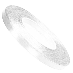 WSTĄŻKA satynowa materiałowa 6 mm 27 m BIAŁY