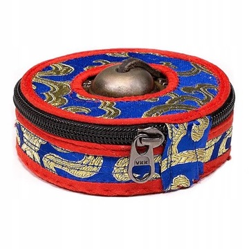 Małe Etui Tingsha - niebiesko/czerwone