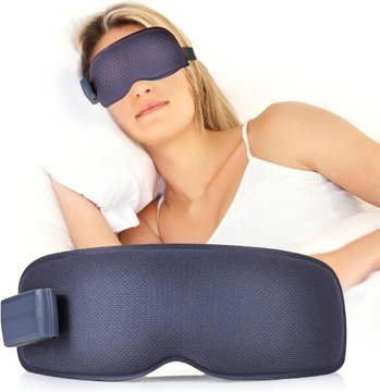Podgrzewana opaska na oczy, maska do spania Glovios 3D,