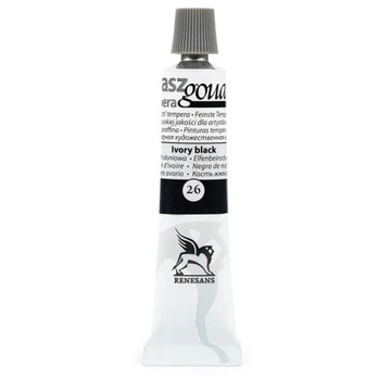 Farba gwasz Renesans 20 ml - 26 Czerń Słoniowa