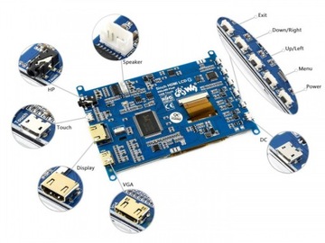 ЖК-экран 5 дюймов с HDMI (G) для Raspberry Pi, XBOX, PS4