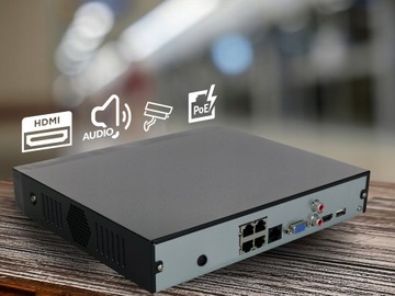 РЕГИСТРАТОР IP-КОММУТАТОРА POE ДЛЯ 4 КАМЕР МАКС. 8MPX