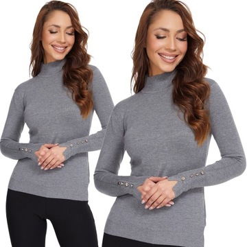 062_ M/L _CLASSIC ЖЕНСКИЙ ДЖЕМПЕР С ПОЛУТЮЛЕТОМ