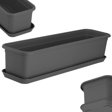 ПОДСТАВКА POWER, ГОРШОК 60см, АНТРАЦИТОВЫЙ