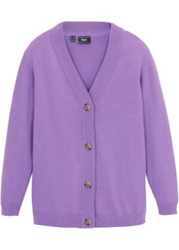 HA198 SWETER DZIECIĘCY KLASYCZNY NA GUZIKI KARDIGAN R BONPRIX 164 FIOLETOWY