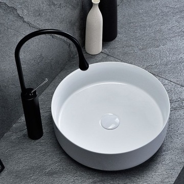 Umywalka Ceramiczna Nablatowa ELMA Biała połysk