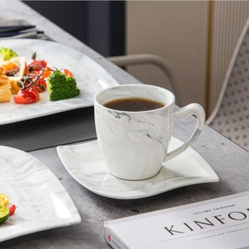 MALACASA ELVIRA MARBLE zastawa obiadowa dla 12 osób/60szt