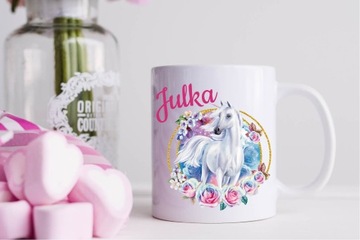 Kubek z Koniem + IMIĘ na prezent 330 ml