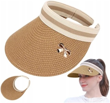 Daszek Słomiany plażowy przeciwsłoneczny czapka z daszkiem na lato plażę