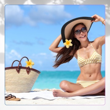 Набор из 3 желтых заколок для волос 8 см в тропическом стиле с цветами плюмерии