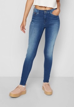 TOMMY JEANS HILFIGER SPODNIE JEANSY DŻINSY NORA MID RISE SKNNY 28/30