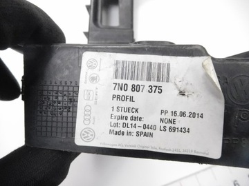 DRŽÁK VÝZTUHA NÁRAZNÍKU LEVÝ ZADNÍ VOLKSWAGEN SHARAN OE 7N0807375
