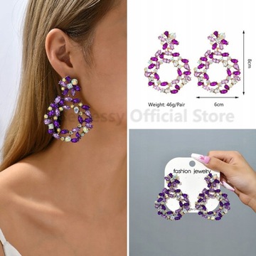 Фиолетовая коллекция, модная подвеска с кристаллами