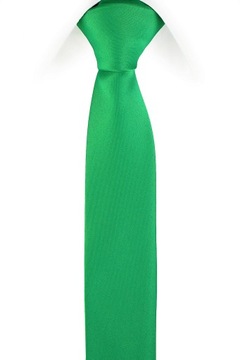 KRAWAT WĄSKI MĘSKI SLIM ŚLEDŹ 5 cm ZIELONY