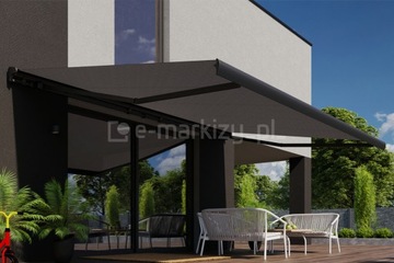 PROMOCJA - Markiza Tarasowa Palladio Selt 470x310cm kolor antracyt + SILNIK