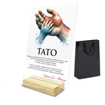 RAMKA ZE ZDJĘCIEM NA SZKLE DZIEŃ OJCA DLA TATY PERSONALIZOWANY PREZENT