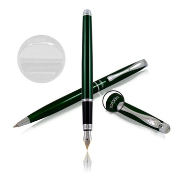 PIÓRO ZE STALÓWKĄ I DŁUGOPIS REGAL EDWARD GREEN W ETUI RE54PD W ETUI