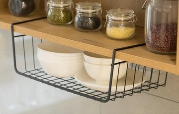 KOSZ PODWIESZANY METALOWY KOSZYK DODATKOWA PÓŁKA ORGANIZER METAL