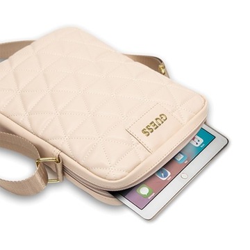 Torba na laptopa / tablet 10" różowa Guess Quilted Tablet Bag