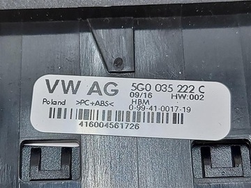 HNÍZDO PORT USB AUX VW GOLF VII SEAT SKODA AUDI A3 A4 5G0035222C 12-17