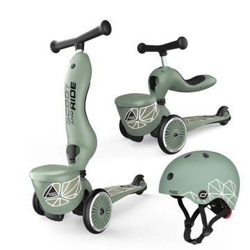 Hulajnoga dla dzieci Jeździk 2w1, Scoot and Ride, trójkołowa + kask XXS-S