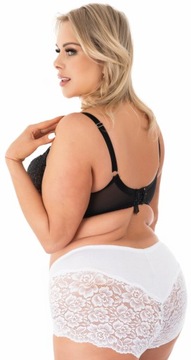 PLUS SIZE Białe Bawełniane Majtki Koronkowe - Idealne Dopasowanie! fenome