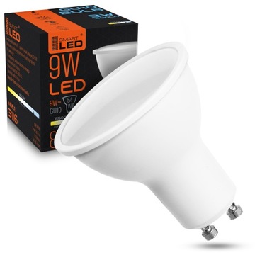 Żarówka LED GU10 2835 SMD 9W CCD Zimna Biała Halogenowa Nie Mruga Halogen