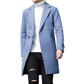 2023 Winter New Men's Coat Lapel Warm Slim Fit Win