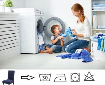 POKROWIEC krzesło GRANAT niebieski GRUBY SUPER