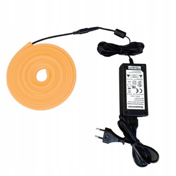 ZESTAW Neon FLEX LED 4m IP65 ZASILACZ Żółty