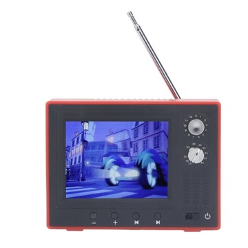 TELEWIZOR AKCESORIA MEBELKI DOMEK DLA LALEK LALKA DREWNIANE DO DOMKU RETRO