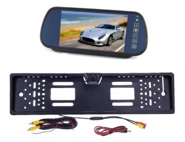 MONITOR 7 LUS KAMERA 180° W RAMCE REJESTRACYJNEJ