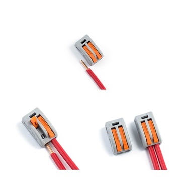 SZYBKOZŁĄCZEK złączy prądu elektrycznego,szybkie ZESTAW drut/linka 50szt