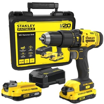 УДАРНАЯ ДРЕЛЬ STANLEY / ПРИВОДНАЯ 18 В 2x1,5 Ач