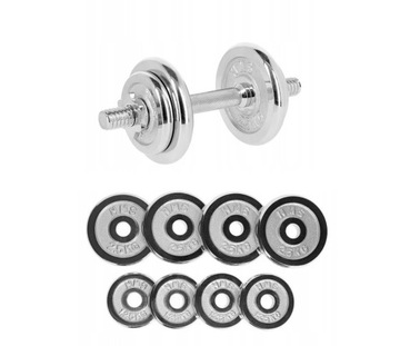 Hantle sztangielki treningowe w walizce 2 x 10 kg chrome HMS STC20