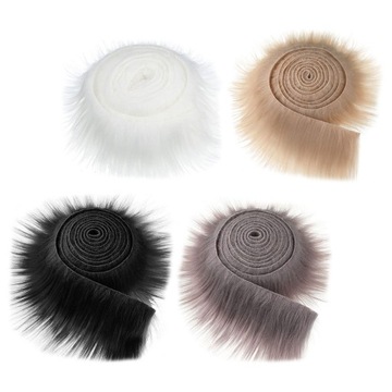 Faux Fur Precut Craft Fabric Crafts Czarne paski