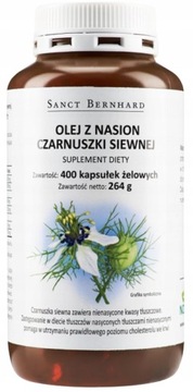 Sanct Bernhard Olej z Czarnuszki Kapsułki 400szt