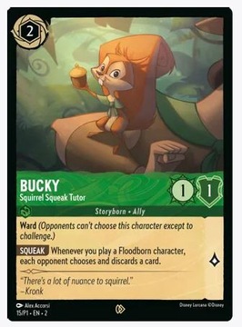 Disney Lorcana PROMO #015 Bucky - Squirrel Squeak Tutor FOIL