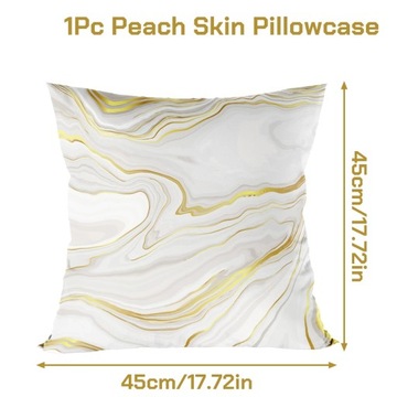 Marble Pattern Nordic Geometric Decorative Pillowcase Peach Velvet Microfib